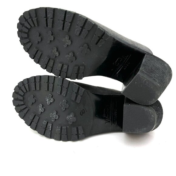 Woolrich Suede Lace Up Open Toe Heel Clog Mules Metal Rings Steampunk Cosplay - Picture 13 of 16